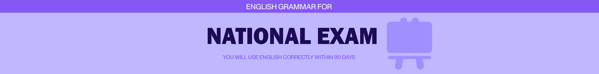 GRAMMAR FOR NATIONAL EXAM banner
