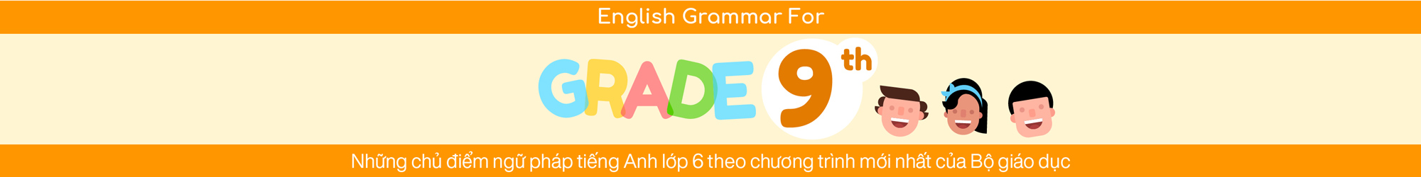 ENGLISH GRAMMAR FOR 9TH GRADE banner