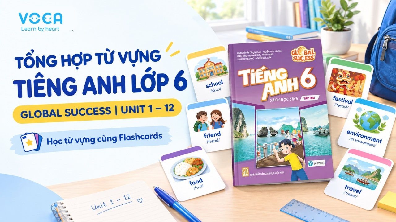 từ vựng tiếng anh lớp 6 Global Success