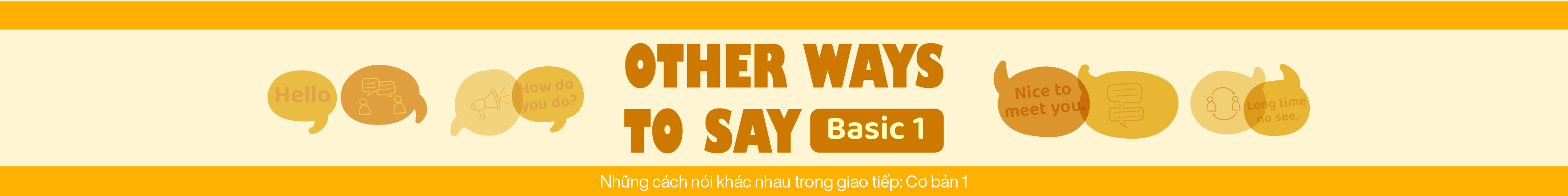 OTHER WAYS TO SAY: BASIC 1 banner