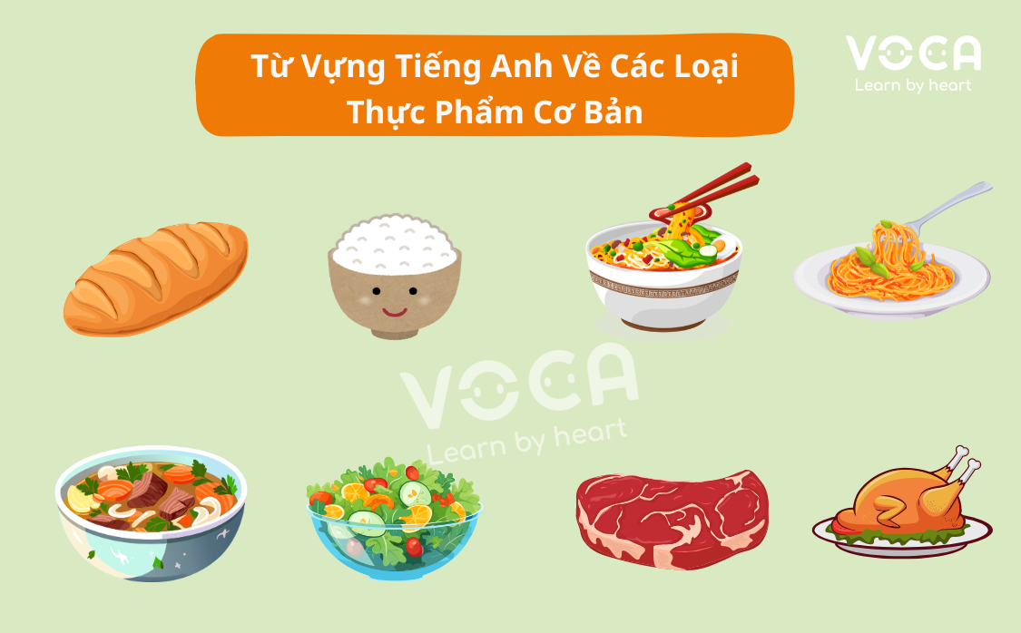 Từ vựng tiếng Anh về chủ đề đồ ăn